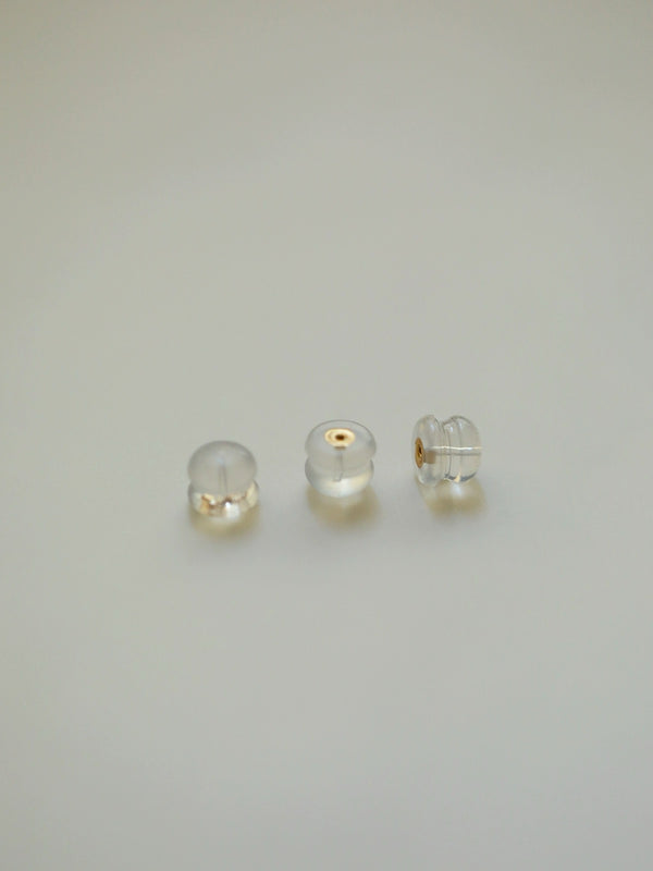 14K Gold Silicone Earring Back